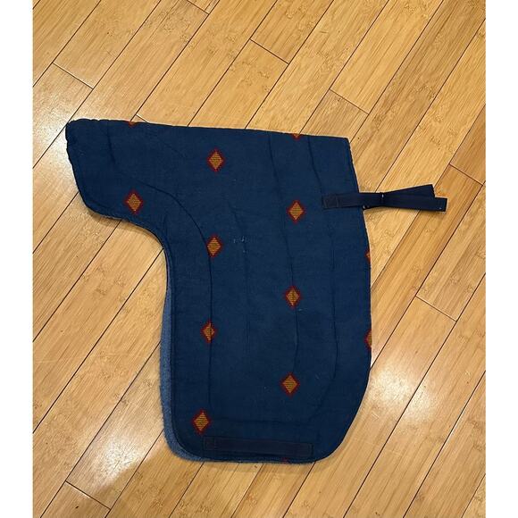 New Blue w/ Red & Gold English Saddle Pad - Picture 4 of 5